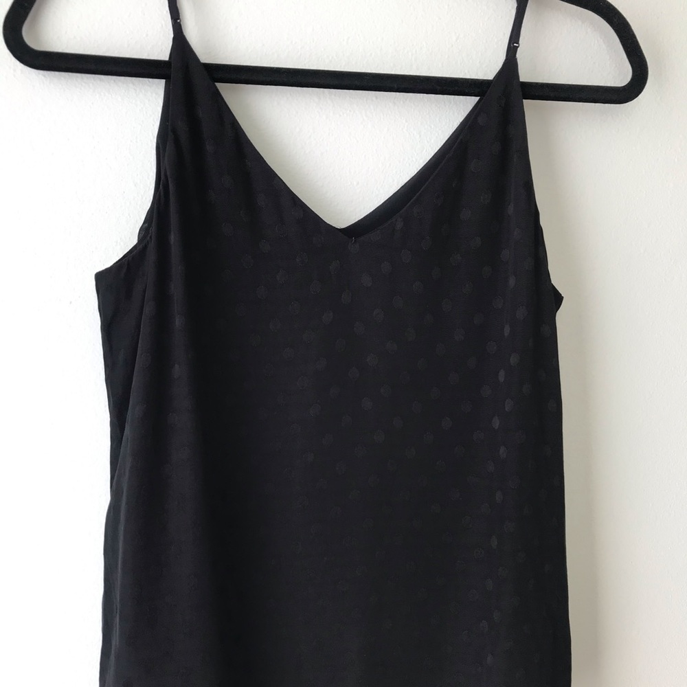 Express Tops Velvet Dot Downtown Cami Black, Size: Petite Small - Picture 4 of 8